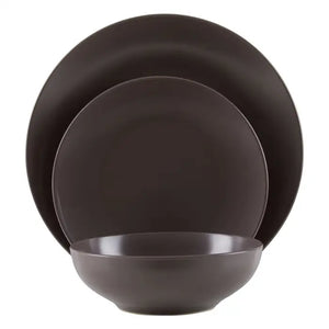 Premier 16 Piece Brown Stoneware Dinner Set - 723387