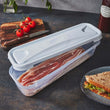 Load image into Gallery viewer, Wham Cuisine 1.21. Long Rect Food Box &amp; Lid Clear/White - 12383

