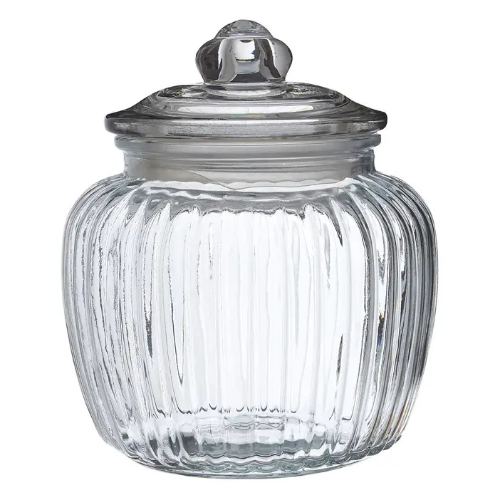 Vintage Design Glass Storage Jar - 1320ml -1209869