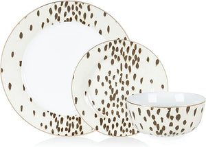 Haden 12pc Poodle & Blonde Tottenham Dinner set - 204004