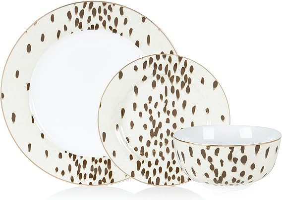 Haden 12pc Poodle & Blonde Tottenham Dinner set - 204004