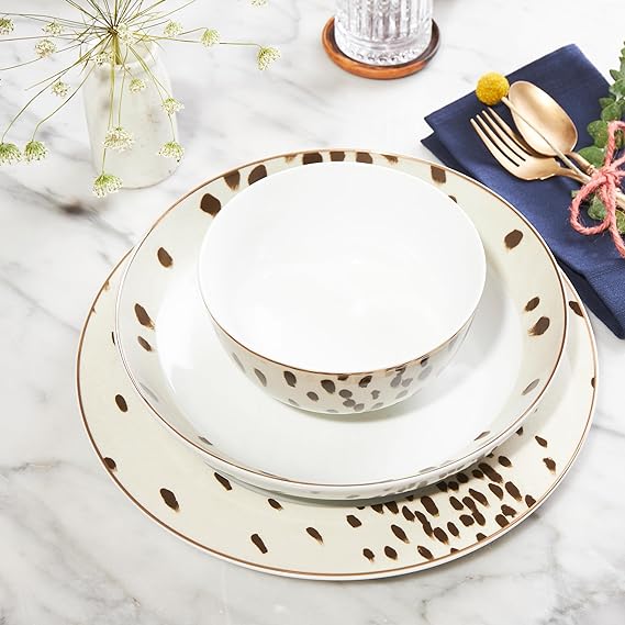 Haden 12pc Poodle & Blonde Tottenham Dinner set - 204004