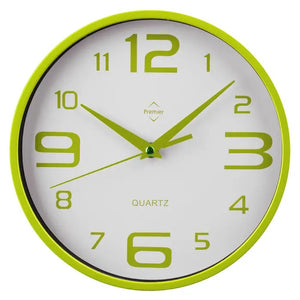 PREMIER 25.4CM DIA RND WALL CLOCK LRG/SML