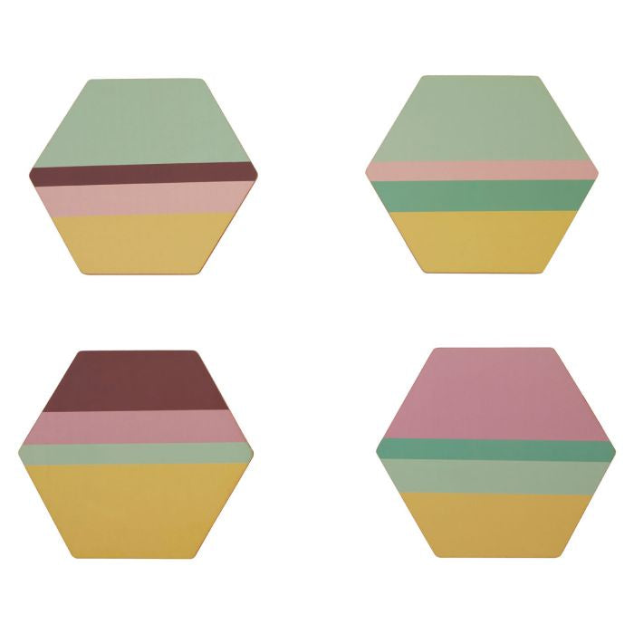 Premier MIMO S/4 CORK COASTERS MIAMI STRIP/GLD F - 1203825