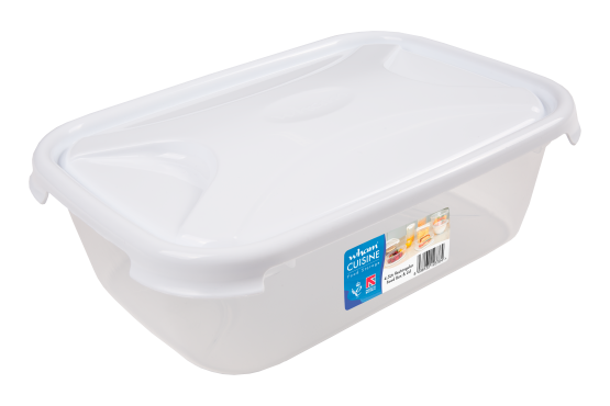 Wham Cuisine 4.5L Rect Food Box & Lid Clear/Ice White - 12376