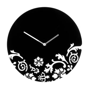 PREMIER 30CM DIA FLORAL SWIRL ACRYLIC WALL CLOCK