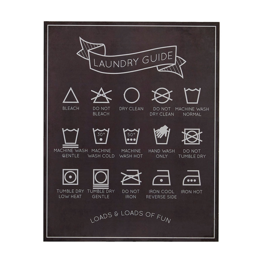 PREMIER LAUNDRY GUIDE WALL PLAQUE 20 X 25CM - 2800763