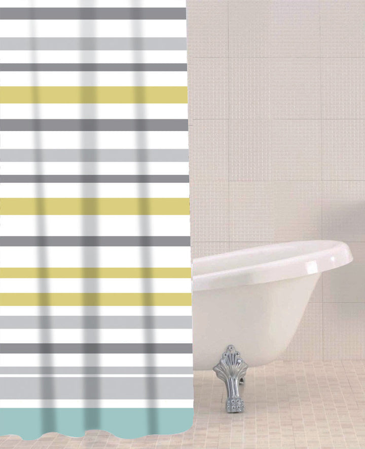 Sabichi Sea Stripe Peva Shower Curtain- 180339 - Homely Nigeria