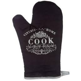 PREMIER BLACK VINTAGE HOME SINGLE OVEN GLOVE -5100071