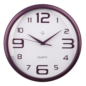PREMIER 35.6CM DIA ROUND WALL CLOCK