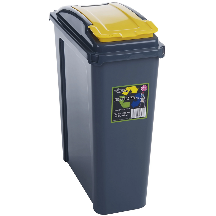 Wham Recycling 25L Slim Bin & Lid